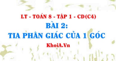 Tia phân giác của một góc, khái niệm cách vẽ tia phân giác của 1 góc? Toán 7 bài 2 c4cd1